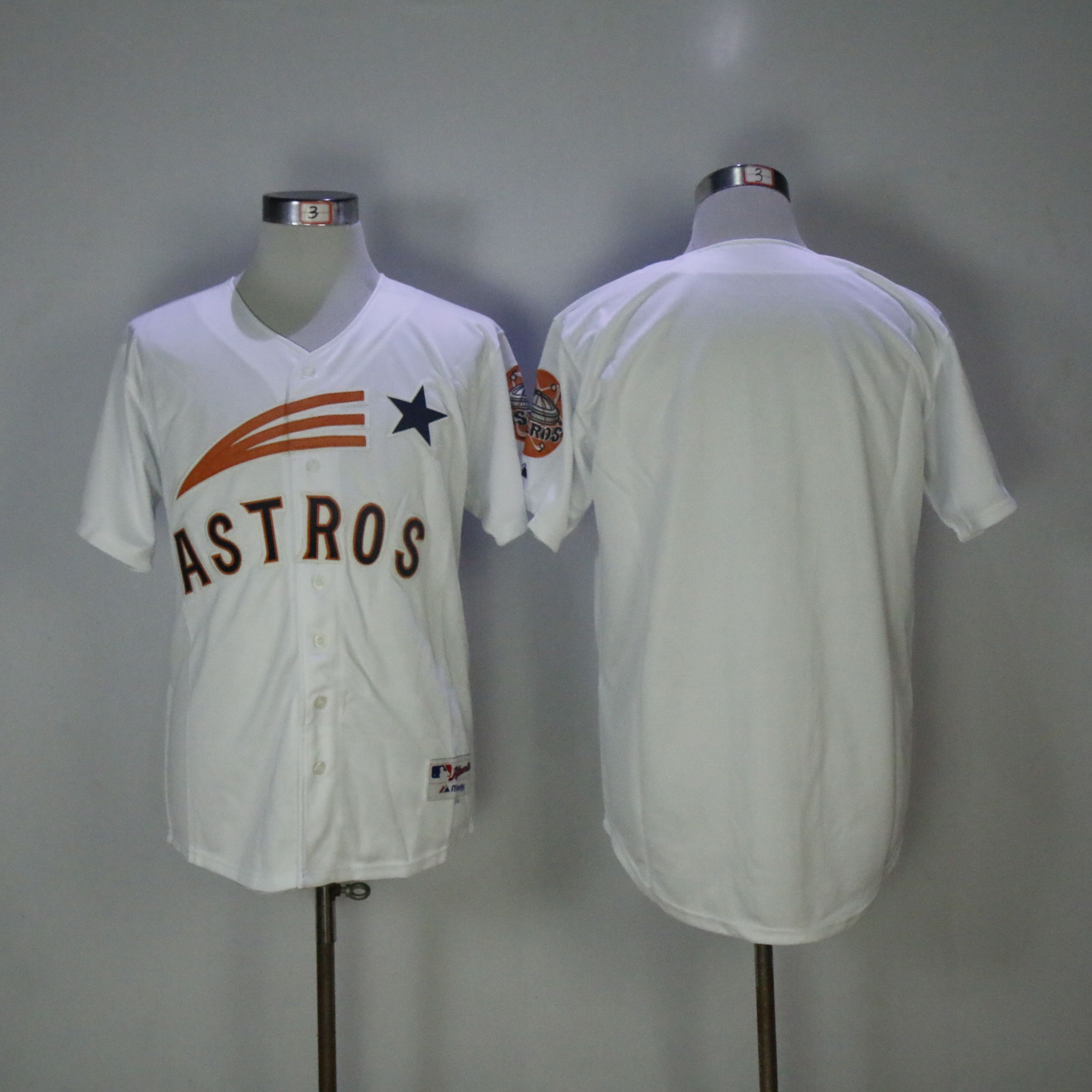 Men Houston Astros Blank White MLB Jerseys->women mlb jersey->Women Jersey